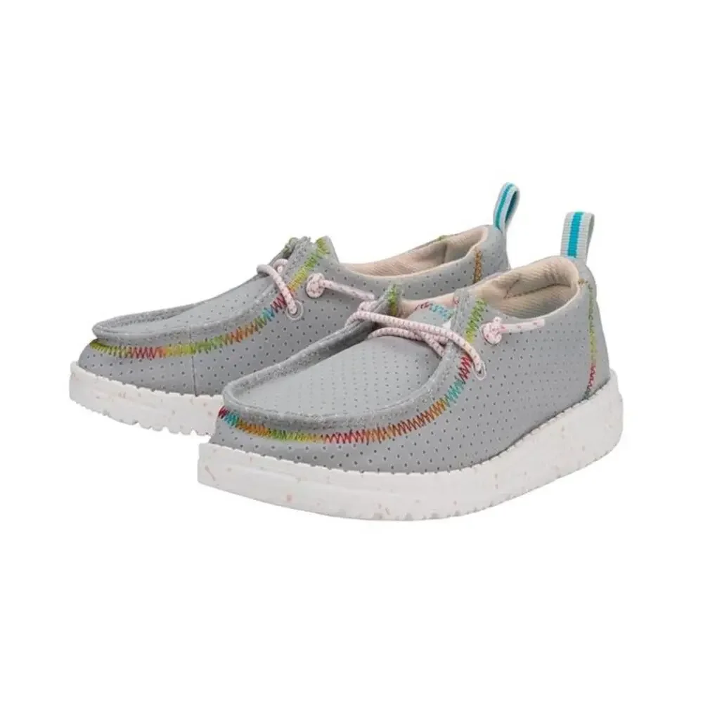 Hey Dude Wendy Perf Neoprene Toddlers US 9 Gray Slip On Comfort Shoes RHS7965